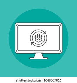 Api line icon on desktop