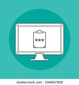 Api line icon on desktop