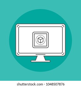 Api line icon on desktop