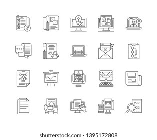 Api line icons, signs, vector set, outline illustration concept 