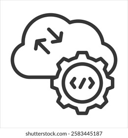 Api Outline Icon Vector Illustration