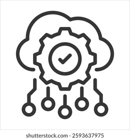 Api Outline Icon Vector Illustration