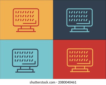 Api Pc Logo Template, Simple Flat Icon Of concept,data,development
