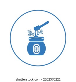 Api phytotherapy honey drip pot icon | Circle version icon |
