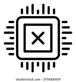 Api processor icon. Outline Api processor vector icon for web design isolated on white background