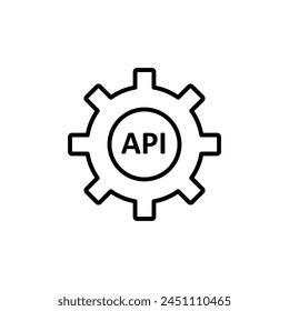 API setup icon. simple flat API setup icon illustration for web and app.