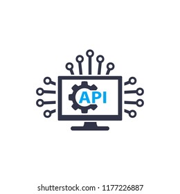 API And Software Integration Vector Icon On White