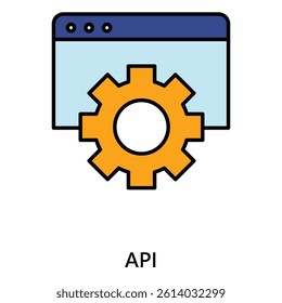 API System Integration and Software vector Icon design