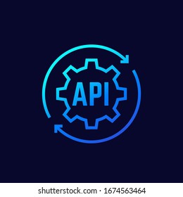 Api Technology Icon For Apps And Web