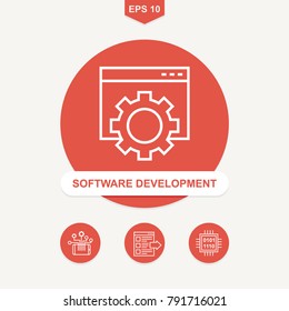 Api technology interactive vector icons