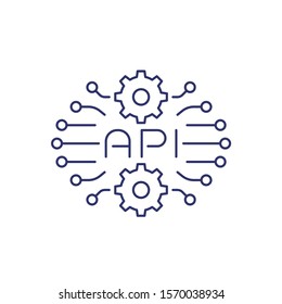 API Technology, Line Vector Icon