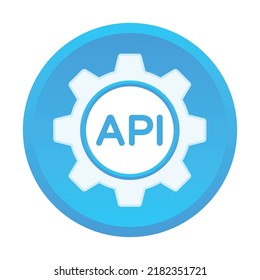 API Vector. Application Program Interface Icon. Software Development Tool Symbol Vector Illustration.