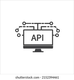 API vector icon. Application Programming Interface. Software integratration sign
