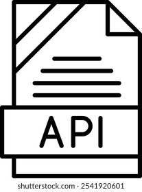 Símbolo de Design de Ícone de Vetor de API