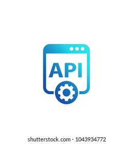 API vector icon on white