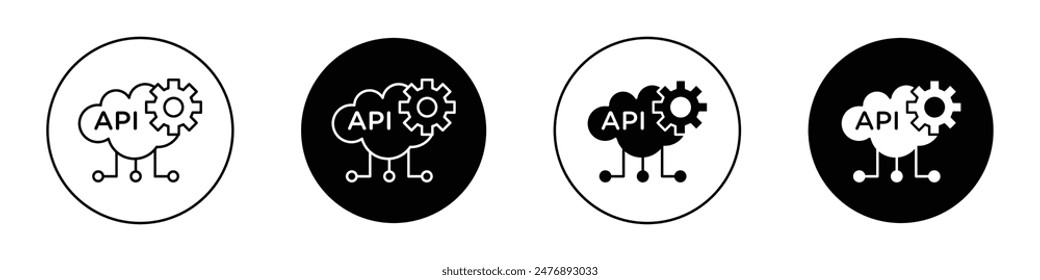 API vector icon symbol in flat style.