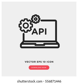 api vector icon, web service symbol. Modern, simple flat vector illustration for web site or mobile app