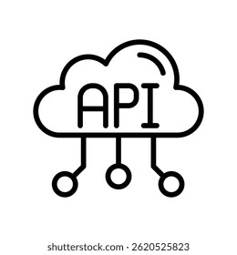 Ícone de estrutura de tópicos API Vetor. Arquivo Eps10 