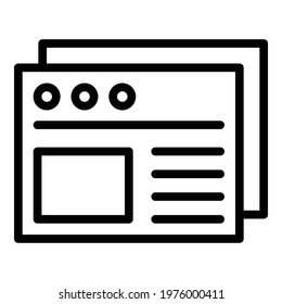 Api web site icon. Outline Api web site vector icon for web design isolated on white background