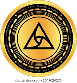 ilustrações de criptomoeda api3 em plano de fundo abstrato. Ilustrações em 3d.