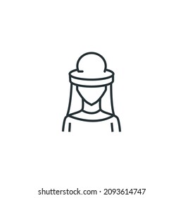 Apiarist thin line icon stock illustration. Beekeeping and apiary related icon.