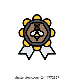 Vektorillustration des Bienenstück-Auszeichnungssymbols
