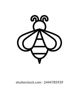 Apiary Bee Outline Icon Vector Illustration