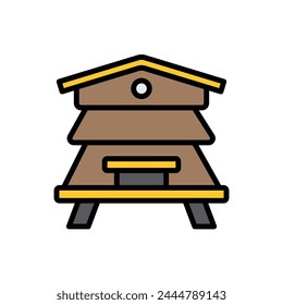 Apiary Beehive Icon Vector Illustration