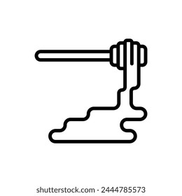 Apiary Dipper Outline Icon Vector Illustration