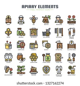 Apiary Elements , Thin Line and Pixel Perfect Icons