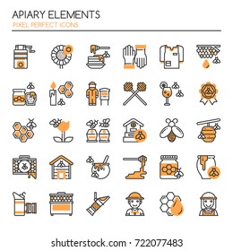 Apiary Elements , Thin Line and Pixel Perfect Icons
