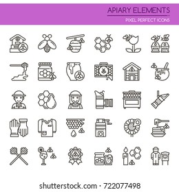 Apiary Elements , Thin Line and Pixel Perfect Icons
