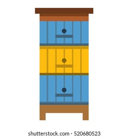 Apiary honey bee house  vector illustrations