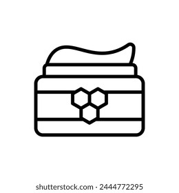Apiary Honey Cosmetic Outline Icon Vector Illustration
