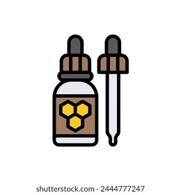 Bienenhonig-Serum-Symbol-Vektorillustration
