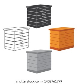 Apiary icon of vector illustration for web and mobile