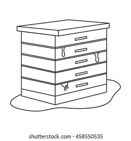 Apiary icon of vector illustration for web and mobile design