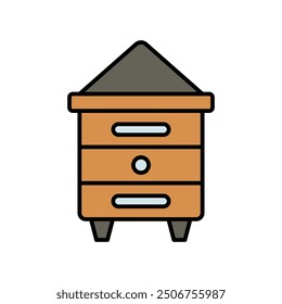 apiary icon with white background vector stock illustration