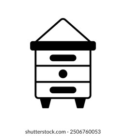 apiary icon with white background vector stock illustration