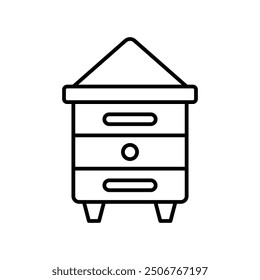 apiary icon with white background vector stock illustration