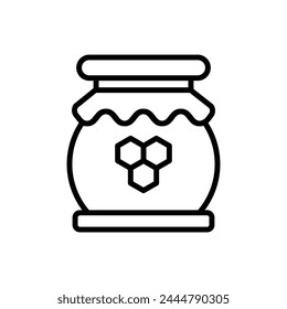 Apiary Jar Outline Icon Vector Illustration