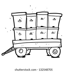 apiary. linean illustration