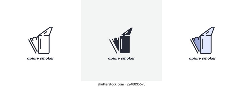 apiary smoker icon. Line, solid and filled outline colorful version, outline and filled vector sign. Idea Symbol, logo illustration. Vector graphics