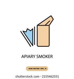 apiary smoker icons  symbol vector elements for infographic web