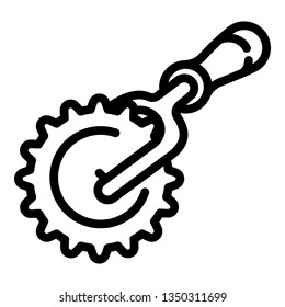 Apiary wheel tool icon. Outline apiary wheel tool vector icon for web design isolated on white background