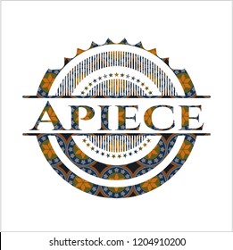Apiece arabesque style emblem. arabic decoration.
