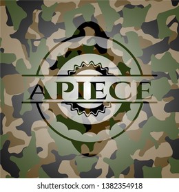 Apiece on camouflage pattern. Vector Illustration. Detailed.