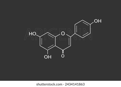 apigenina fórmula química esquelética molecular