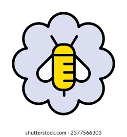 Apitherapy icon. Color vector illustration from alternative medicine. Naturopathy Therapy Vector Icon. Naturopathy Medication Pictogram. Simple symbol for use on web and mobile apps, logo, print media