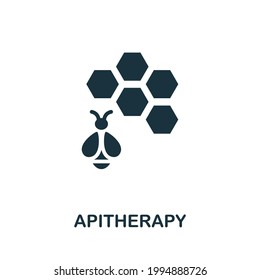 Apitherapy icon. Monochrome simple element from therapy collection. Creative Apitherapy icon for web design, templates, infographics and more